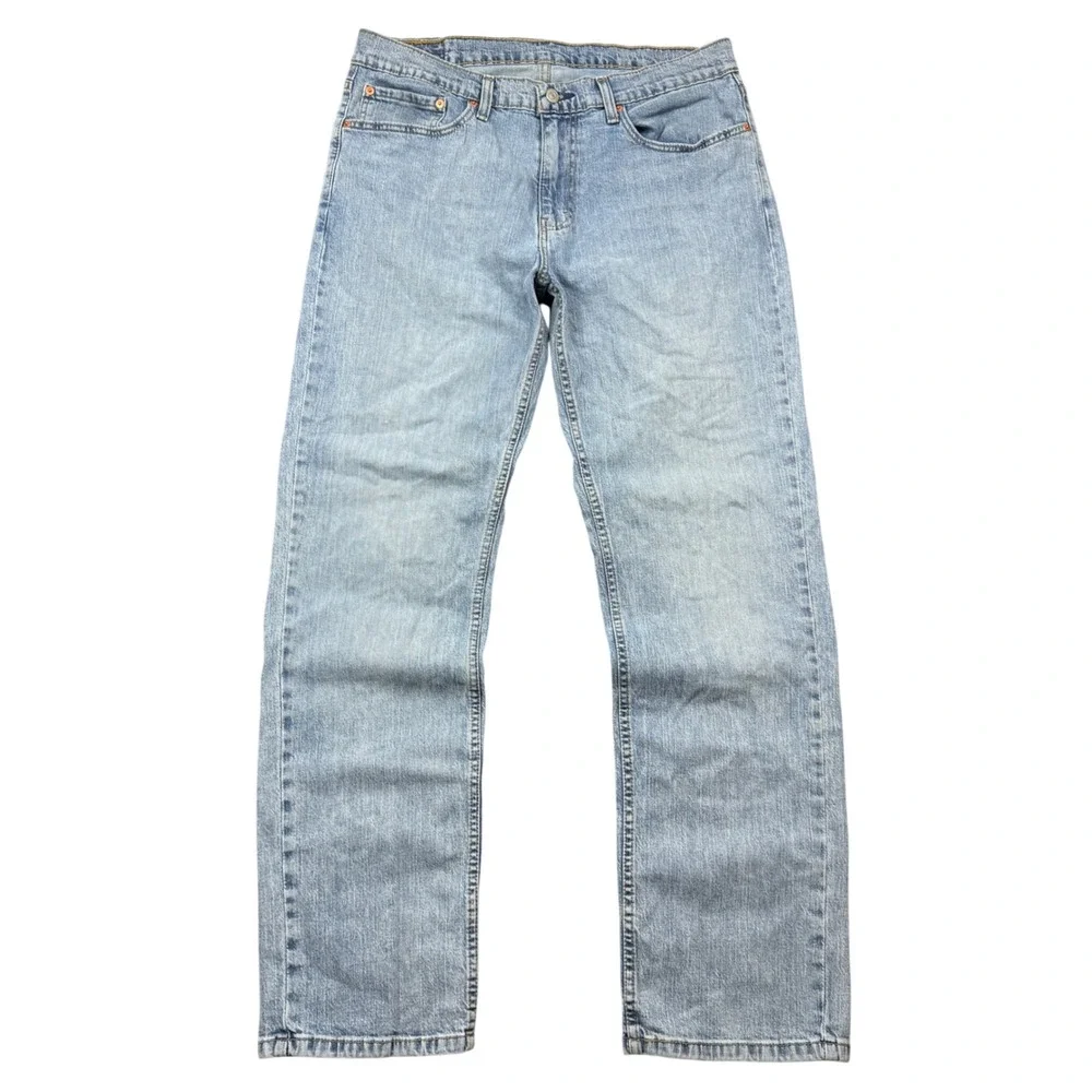 Levis 559 Relaxed Straight Jeans Mens 34x34 (34x32) Light Wash Blue Denim Skater